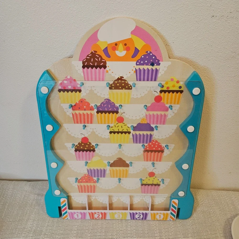 Melissa & Doug Fun at the Fair Cupcake Ice Cream Math Game Wooden Toy